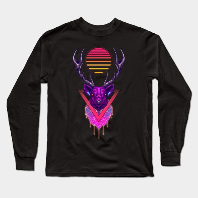 Neon Deer Long Sleeve T-Shirt by Austin Plug & Tunnel Co. 